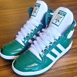 Green and gold Adidas